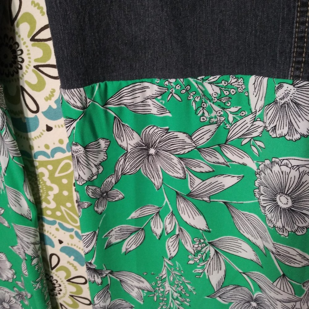 1796 Jeaniemade Size12 Sonoma Upcycled Flare Jeans - Picture 2 of 4